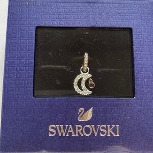 Swarovski Moon crystal/amethyst charm